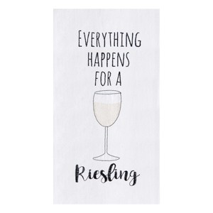C&F Home Everything Happens For A Riesling Flour Sack Cotton Kitchen Towel - 1 of 4