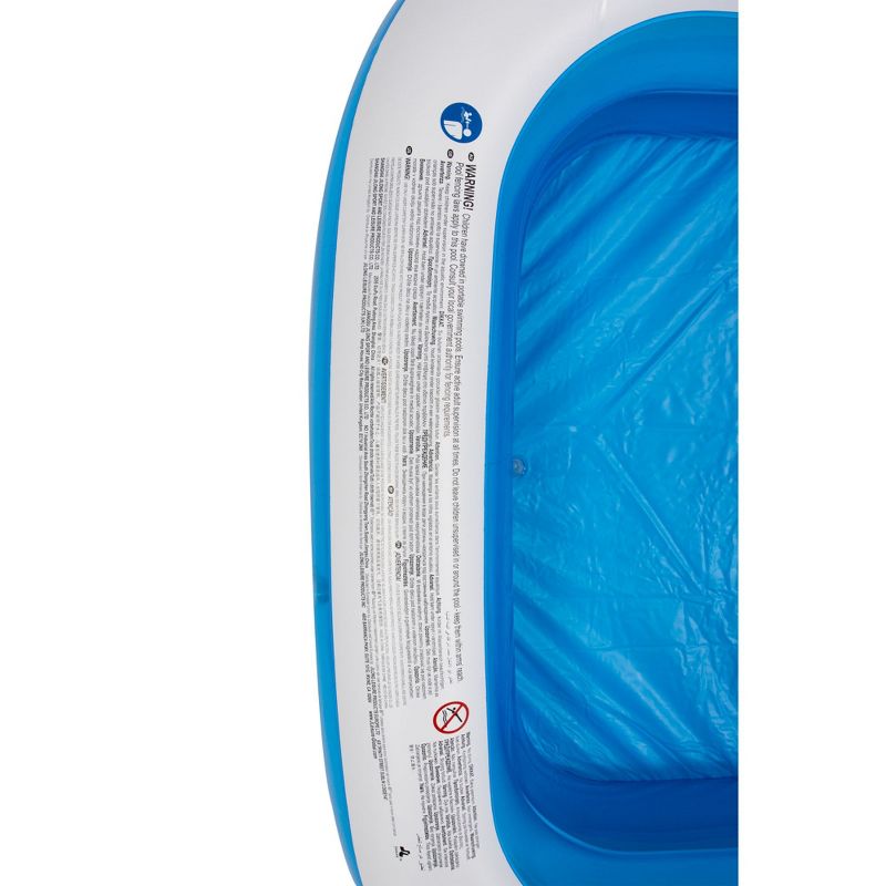 Pool Central 8.5' Blue and White Inflatable Rectangular Swimming Pool, 5 of 10