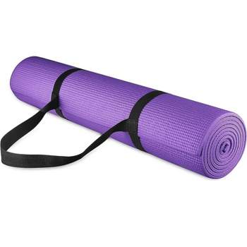 BalanceFrom All Purpose High Density Non-Slip Exercise 1/4" Yoga Mat with Carrying Strap