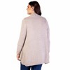 24seven Comfort Apparel Plus Size Open Front Long Sleeve High Low Cozy Cardigan - 3 of 4