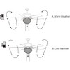 Warehouse Of Tiffany Taliko Black 52" 3-Light Lighted Ceiling Fan Two-Color Blades Reversible with Pull Chain - 3 of 3