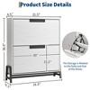 GustoWave Shoe Storage Cabinet with 2 Flip Drawers, Freestanding Shoe Organizer with Metal Legs, Adjustable Shelf Narrow Shoe Rack Cabinet - 2 of 4