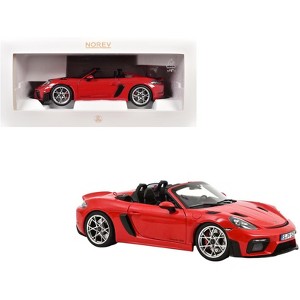 2023 Porsche 718 Spyder RS Guards Red 1/18 Diecast Model Car by Norev - 1 of 4