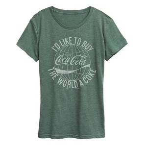 Women's - Coca-cola - Buy The World A Coke Short Sleeve Graphic T-Shirt - 1 of 4