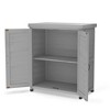 Cesicia White 31'' x 17'' x 36'' Potting Bench with Storage Cabinet and Metal Table Top for Outdoor Patio - 3 of 4