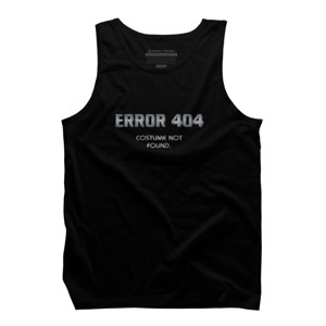 Men's Design By Humans Error 404 Costume not found, Halloween Design By InfaredDesigns Tank Top - 1 of 4