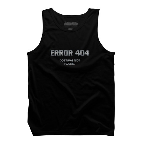 Men's Design By Humans Error 404 Costume not found, Halloween Design By InfaredDesigns Tank Top - image 1 of 4