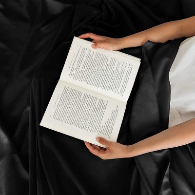 Black Full Microfiber 4-Piece Bed Sheet Set