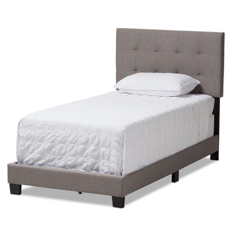 Twin Brookfield Modern and Contemporary Fabric Upholstered Bed - Baxton Studio, 1 of 10