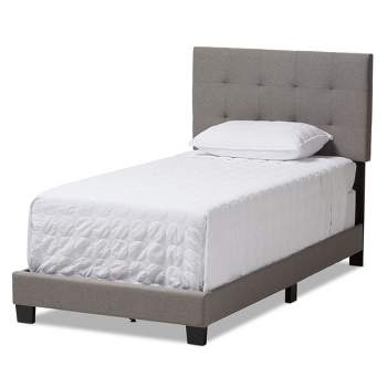 Twin Brookfield Modern and Contemporary Fabric Upholstered Bed - Baxton Studio