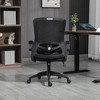Adjustable Ergonomic Office Chair with Breathable Mesh, Wheels, Flip-Up Arms, and Lumbar Support - Ideal for Home Office and Study - 3 of 4