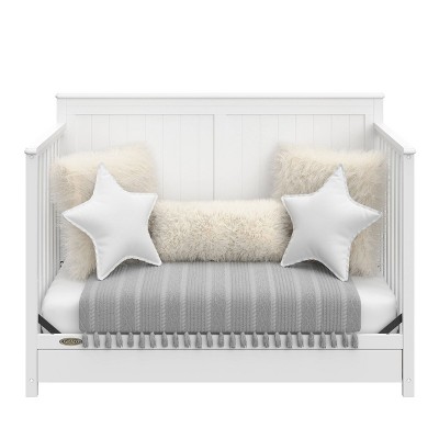 White 5-in-1 Convertible Crib with Storage Drawer