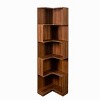 5-Tier Corner Bookcase with Open Shelves & Led Lights Freestanding L Shaped Display Shelf for Home Office, Living Room, Bedroom, Kitchen-The Pop Home - 4 of 4