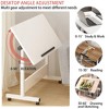 ODK Standing Height Adjustable Computer Desk with Wheels Mobile Computer Table Sit Stand Up for Work Office Home, Ergonomic Rising Computer Table - 4 of 4