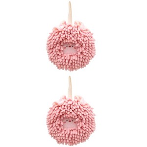 REGALWOVEN Cute Soft Absorbent Quick Drying Chenille Hanging Hand Towel 2 Pcs - 1 of 4