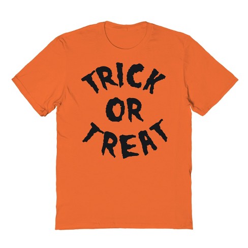 Rerun Island Men's Trick Or Treat Letters Halloween Short Sleeve Graphic Cotton T-Shirt - image 1 of 2