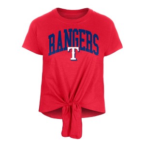 MLB Texas Rangers Women's Front Knot T-Shirt - 1 of 4