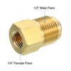 Unique Bargains Fit Air Gas Line Refrigeration Brass SAE 45 Degree Flare Plumbing Connectors - 3 of 4