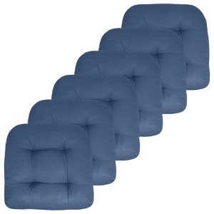 Patio Cushions Outdoor Chair Pads Thick Fiber Fill Tufted 19" x 19" by Sweet Home Collection® - 1 of 4