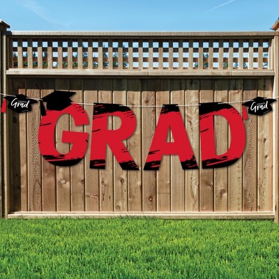 Big Dot of Happiness Red Grad - Best is Yet to Come - Large Red Graduation Party Decorations - GRAD - Outdoor Letter Banner