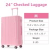 Sapphtopaz Carry-On/Checked Luggages,ABS Hardshell Luggage with Double Wheels, Expandable Lightweight TSA Lock Suitcase - 3 of 4