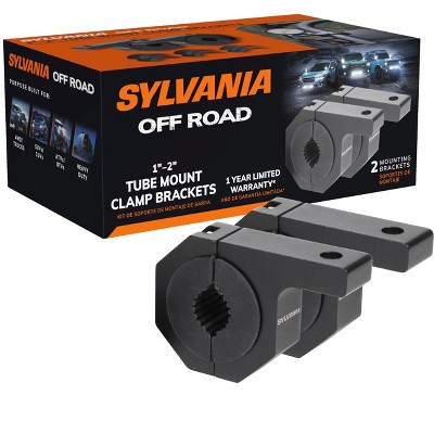 SYLVANIA Universal Bar Mount Bracket Clamp Kit for LED Lights and accesories, Fits Tubes Measuring 1", 1.5", 1.75" & 2" inch Diameter