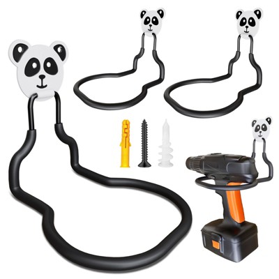 Munora - 8-Piece Heavy Duty Garage Wall Hanger Set - Stainless Steel Tool Organizer with Non-Slip Hooks for Garden Tools, Pipes & Ladders