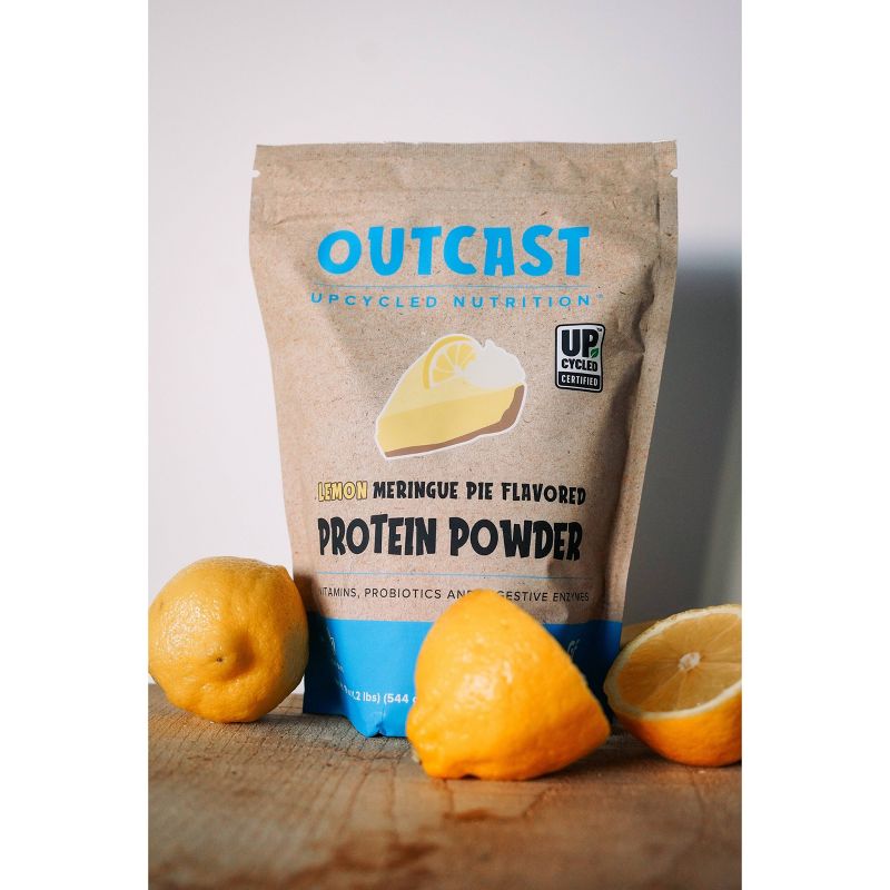 Outcast Foods Lemon Meringue Pie Upcycled Vegan Protein Powder - 19oz, 3 of 6