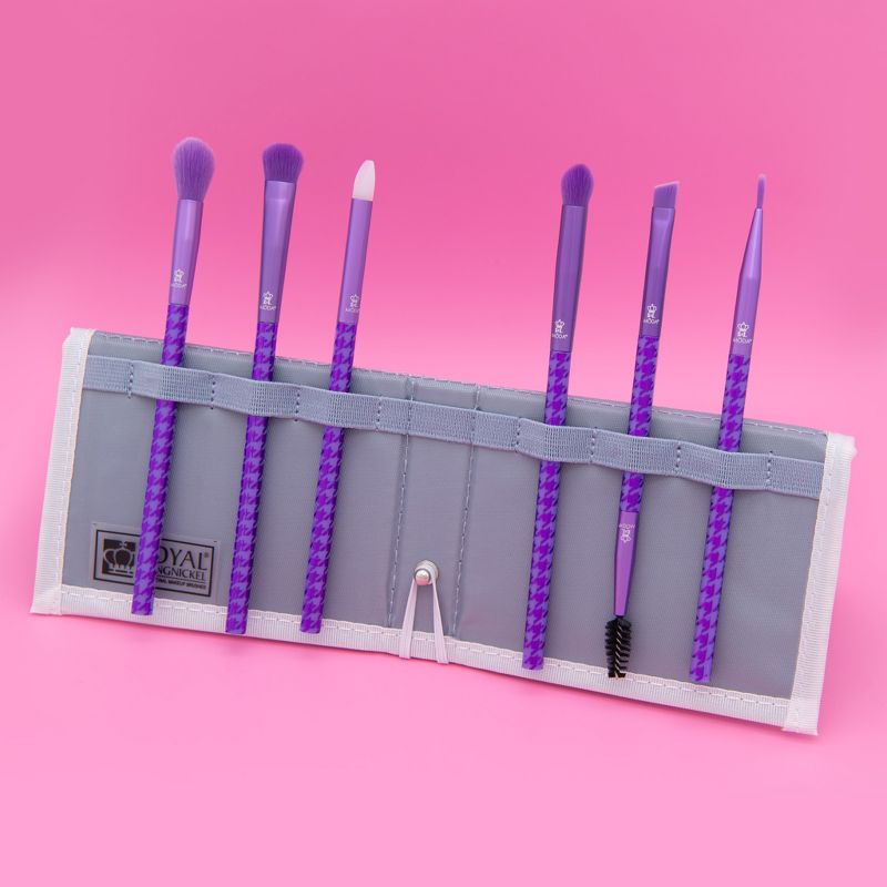 MODA Brush Keep It Classy Metallic Purple 7pc Eye Flip Makeup Brush Set., 5 of 13