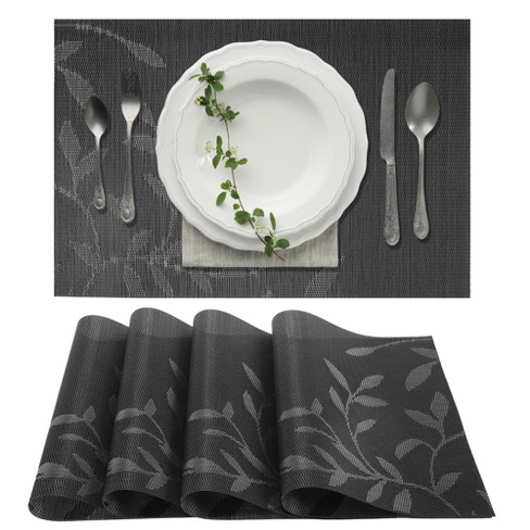 Unique Bargains Leaves Pattern Placemats 4 Pcs - image 1 of 4