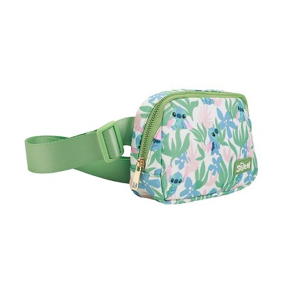 Disney Stitch Tropical Print 7.75" Green Fanny Pack — фото 2