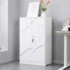 2 Door Metal Storage Cabinet with Locking Doors and Adjustable Shelf, Folding Filing Storage Cabinet, Folding Storage Locker Cabinet for Home Office - 2 of 4