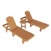WestinTrends Dylan 3 Piece Adirondack Poly Reclining Chaise Lounge - 3 of 4