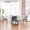 YOUNIKE Dining Chairs Set of 2 Modern Leather Kitchen & Dining Room Chair Upholstered Side Chair Makeup Vanity Chair 19.3"Wx23.62"Dx31.1" H - 3 of 4