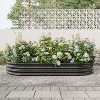 Raised Garden Bed Outdoor, Oval Large Metal Raised Planter Bed for for Plants, Vegetables, and Flowers - Black - 2 of 4