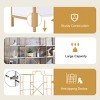 Modern 78 Inch 4 Tiers Home Office Bookcase Bookshelf, Storage Cabinet Display Shelf with X Bar Gold Frame White Shelves for Living Room,Office - 4 of 4