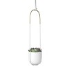 Umbra Bolo Planter White: Ceramic Indoor Hanging Pot, Modern Style, No Drainage Hole, 5-Year Warranty - 2 of 4