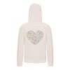 Everyday Kids Floral Heart Girls Zip Up Hoodie – Pastel Flower & Butterfly Graphic Sweatshirt - 2 of 4