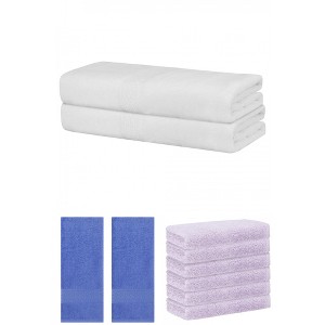 REGALWOVEN Absorbent Solid Bath Hand Face Cloths Cotton Towels 3 Piece Sets - 1 of 4
