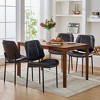 SKRAN Mid-Century Dining Chairs Set of 2, PU Leather Upholstered, Retro Kitchen Chair with Adjustable Metal Legs for Dining Room, Living Room - 2 of 4