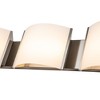 C Cattleya 4-Light Satin Nickel Stainless Steel LED Vanity Light with Acrylic Shade - 3 of 4