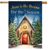 Briarwood Lane Christmas House Flag 40x28 For Outdoor Reason For the Season Church For Christmas House Flag - 2 of 4
