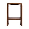 Kate and Laurel Reddy Radius Arch Side Table, 16x12x24, Walnut Brown - 4 of 4