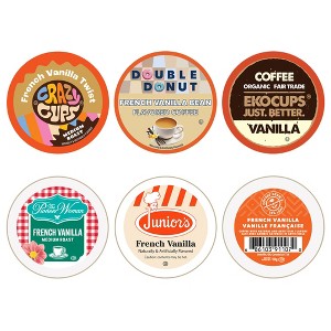 Crazy Cups Perfect Samplers Vanilla Flavored Coffee Pods Variety Pack - 1 of 3