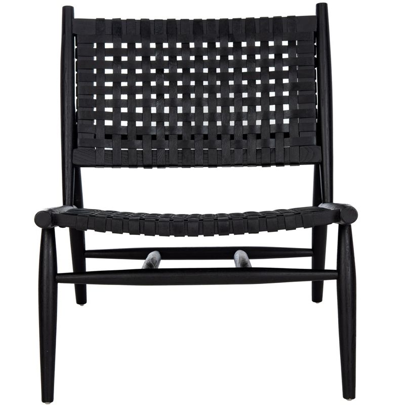 Soleil Leather Woven Accent Chair  - Safavieh, 1 of 13