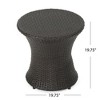 Maggift Patio End Tables Accent Side End Table for Outdoor and Indoor, Garden, Backyard Use, Special Design, Brown, 19.75"*19.75"*19.75" - 3 of 4
