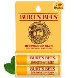 Burt's Bees Lip Balm - Beeswax - 2pk/0.30oz