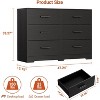 Jojoka 6 Drawer Double Dresser,47" Large Storage Space Organizer Cabinet with Metal Handle for Living Room - 2 of 4