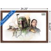 Trends International Star Wars: The Book of Boba Fett - Boba and Fennec Shand Illustrated Framed Wall Poster Prints - 3 of 4