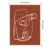 Amanti Art Line Art Abstract Portrait Terracotta 02 by Little Dean Framed Canvas Wall Art - 4 of 4